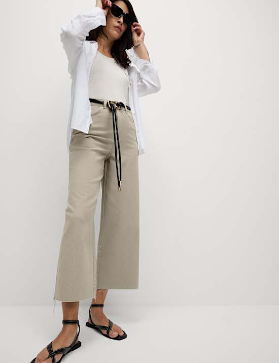 Wide Leg Cropped Jeans