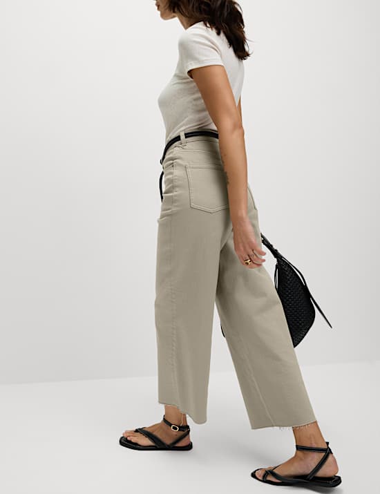 Wide Leg Cropped Jeans