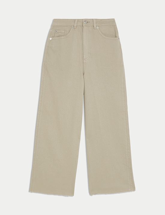 Wide Leg Cropped Jeans