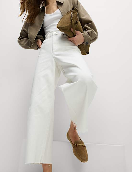 Wide Leg Cropped Jeans