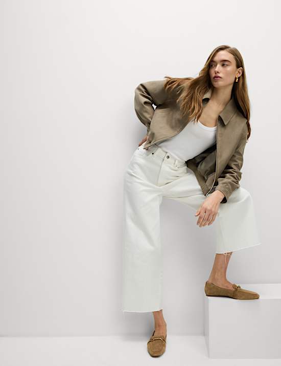 Wide Leg Cropped Jeans