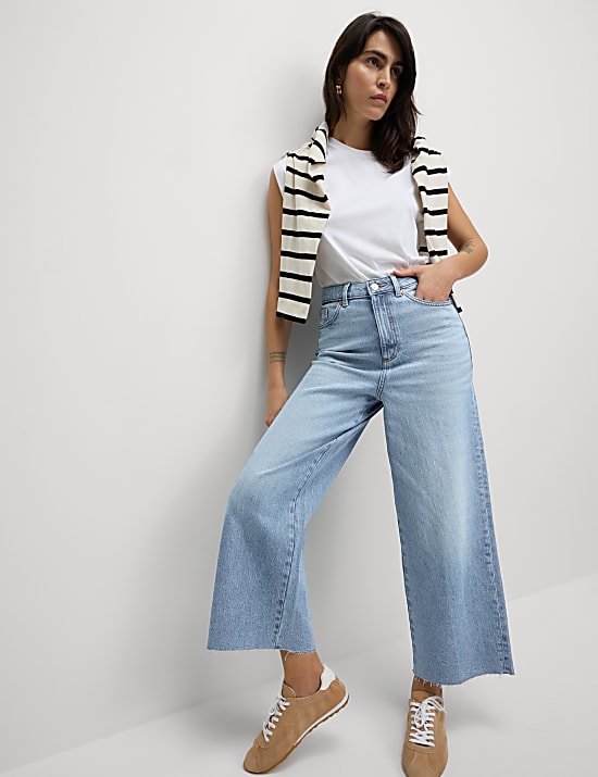 Wide Leg Cropped Jeans