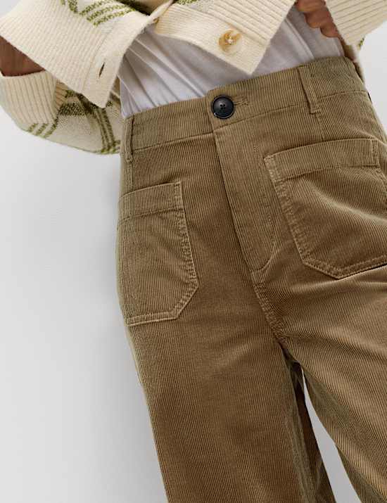 Pantalón de pata ancha de pana