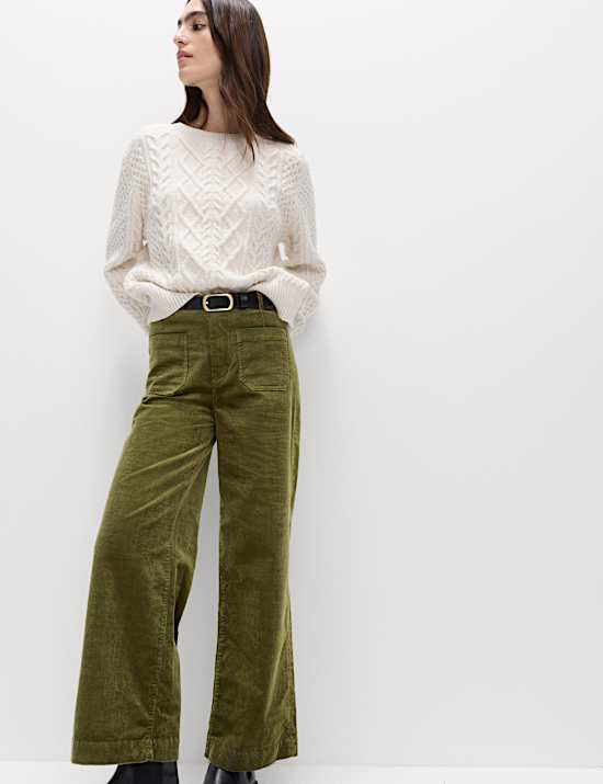 Cord Wide Leg Trousers