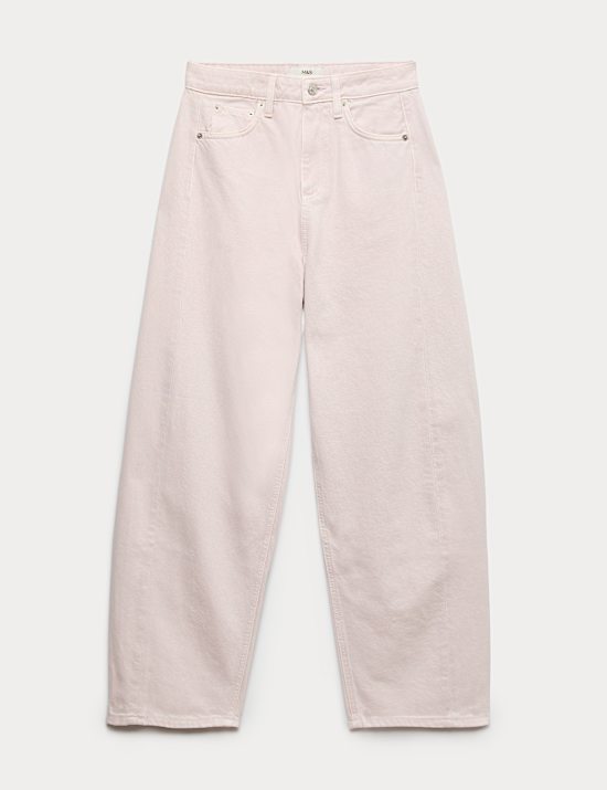 Jeans met ballonpijpen en middelhoge taille