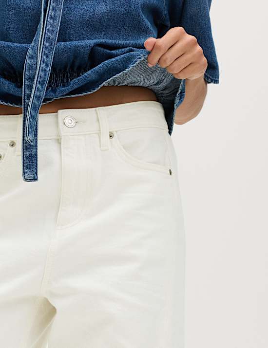 Jeans met ballonpijpen en middelhoge taille