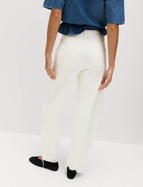 Jeans met ballonpijpen en middelhoge taille