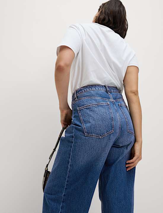 Mid Rise Barrel Jeans