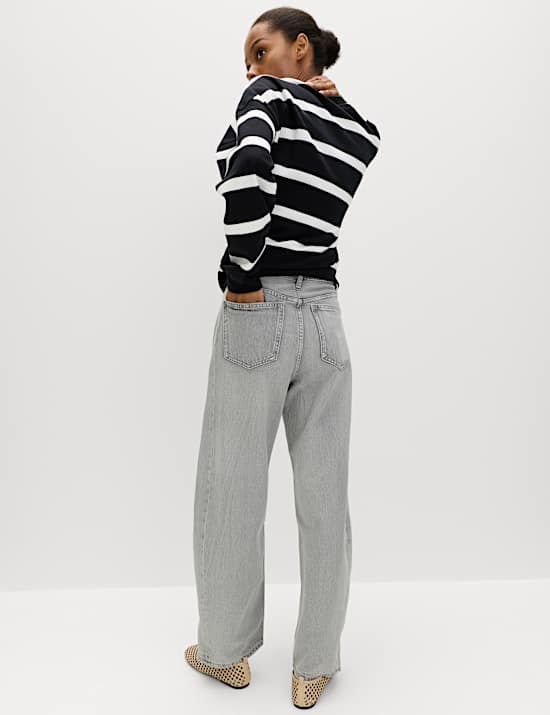 Mid Rise Barrel Jeans