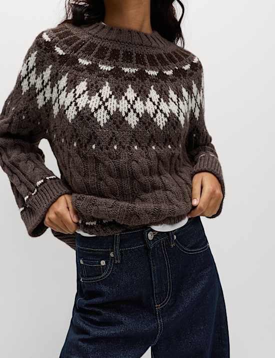 Jeans barrel de talle medio