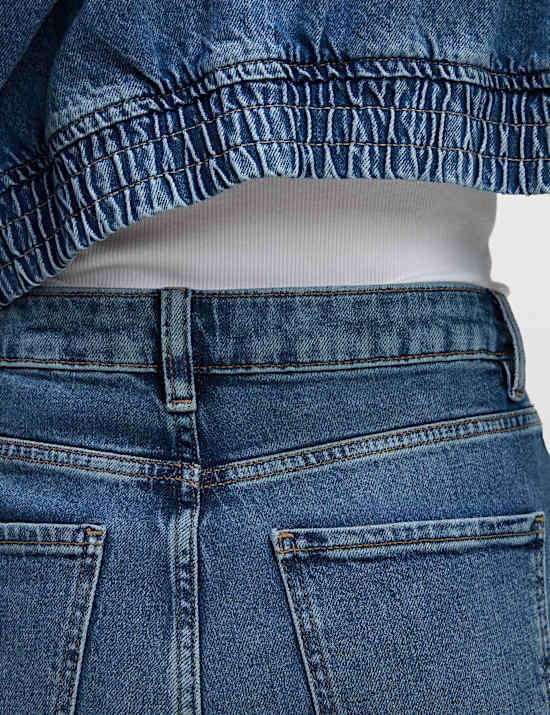 Ontspannen jeans met ballonpijpen en mid-rise taille