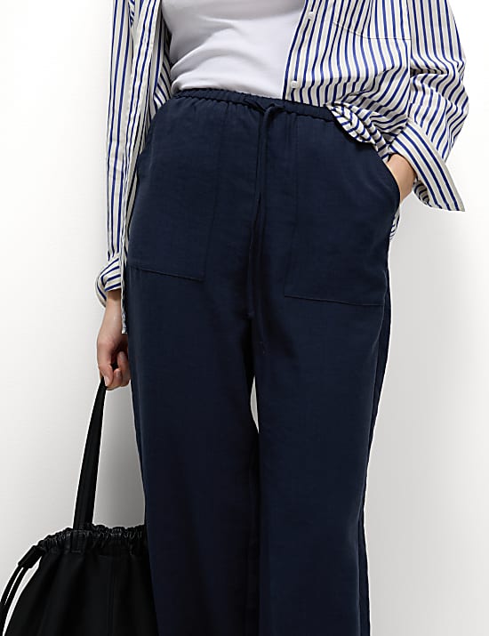 Lyocell Rich Straight Leg Trousers