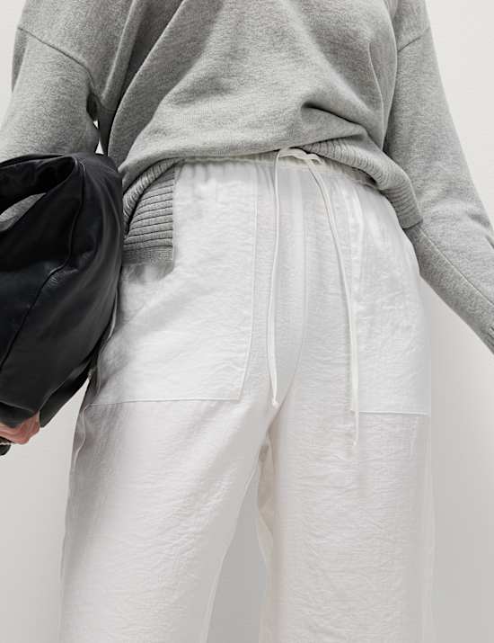 Pantalon jambe droite en Lyocell