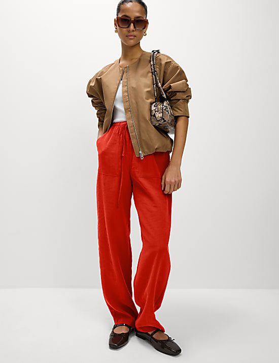 Lyocell Rich Straight Leg Trousers