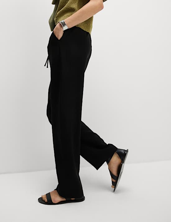 Lyocell Rich Straight Leg Trousers
