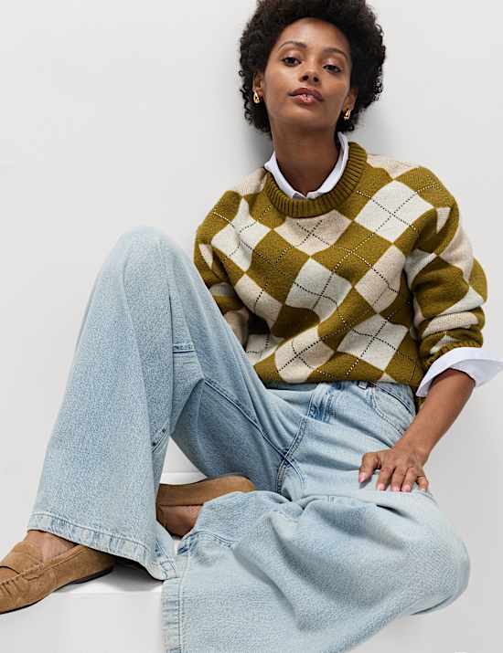 Lyocell™ Blend Wide Palazzo Leg Jeans