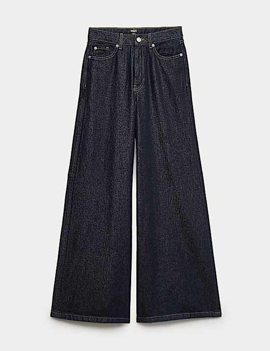 Lyocell™ Blend Wide Palazzo Leg Jeans