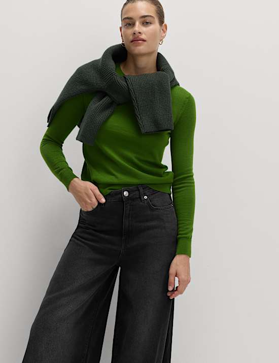 Palazzo-Jeans aus Lyocell™-Mischgewebe mit weitem Bein