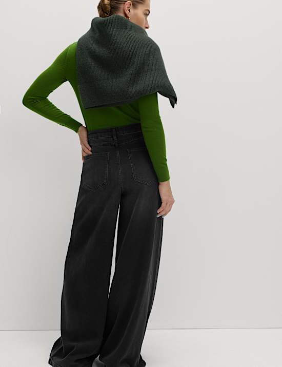 Palazzo-Jeans aus Lyocell™-Mischgewebe mit weitem Bein