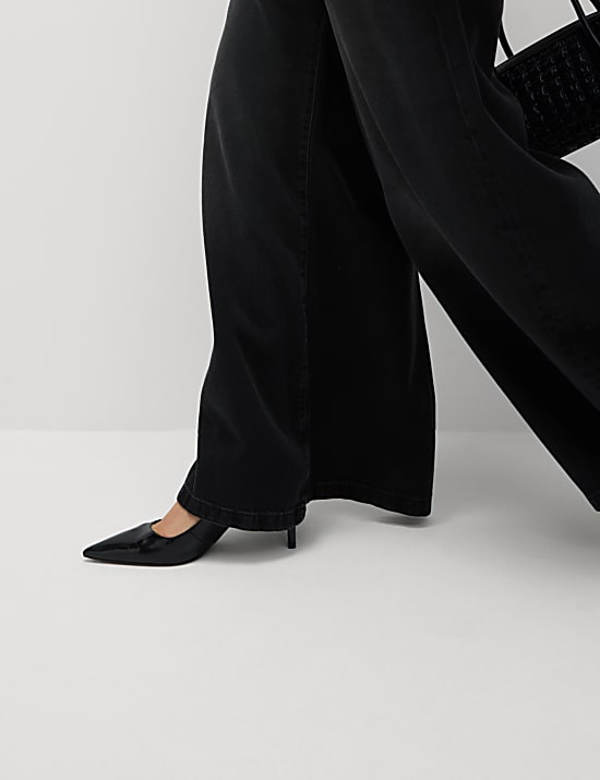 Lyocell Blend Wide Palazzo Leg Jeans