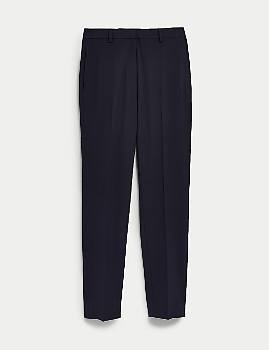Slim Fit Ankle Grazer Trousers with Stretch