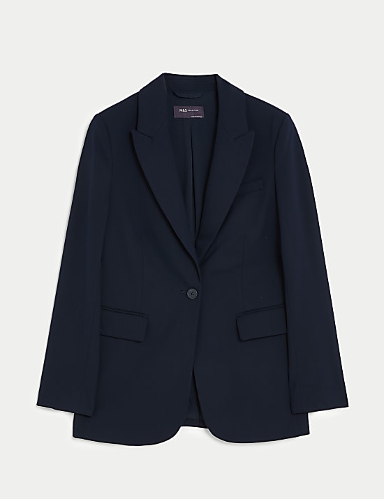 Ruimvallende blazer met enkele rij knopen