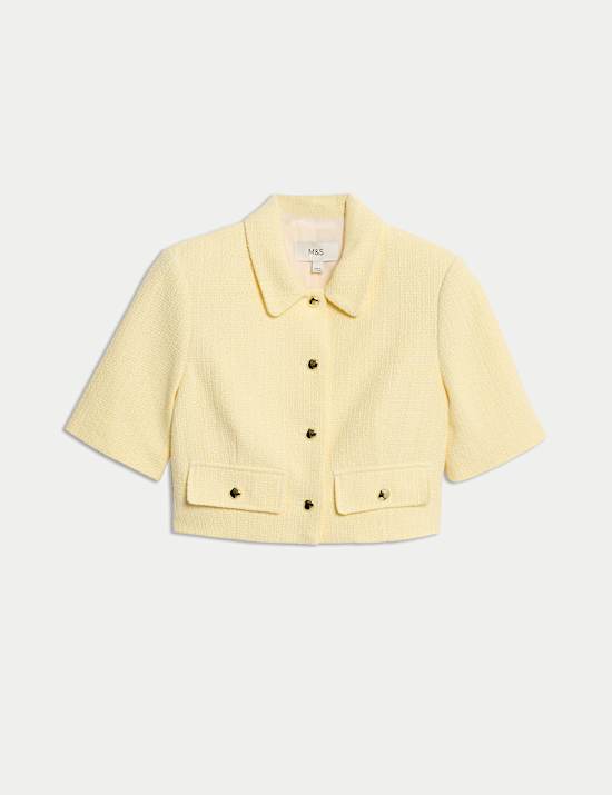 Katoenrijk kort jasje met strepen