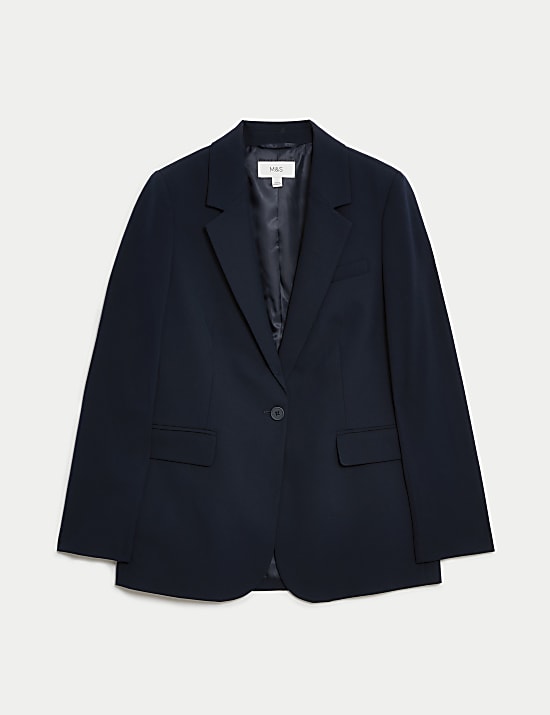 Σακάκι με μονή σειρά κουμπιών σε χαλαρή γραμμή