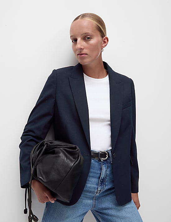 Blazer droit coupe cintrée