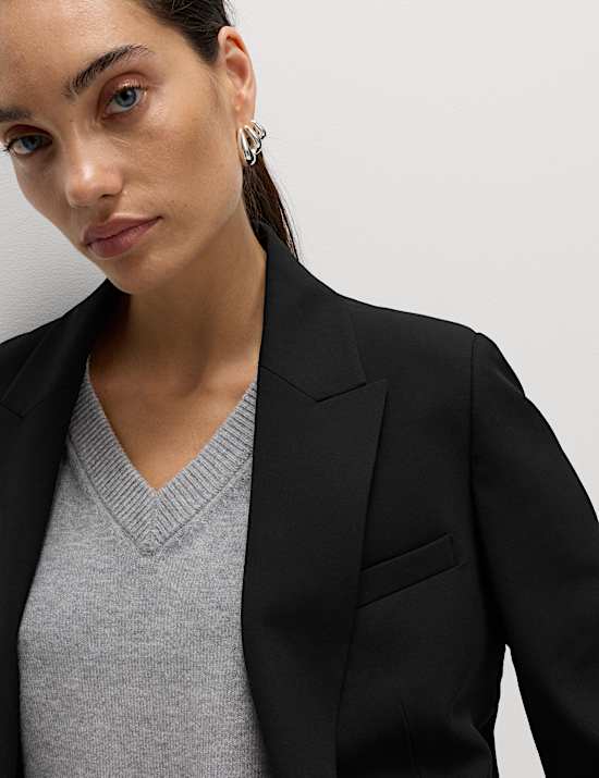 Blazer droit coupe cintrée