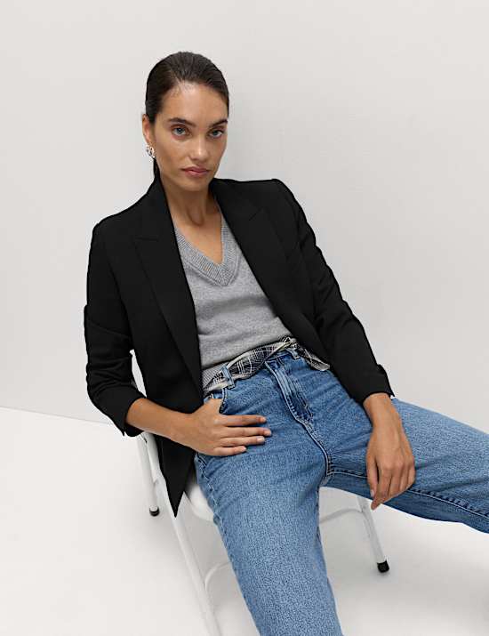 Blazer droit coupe cintrée