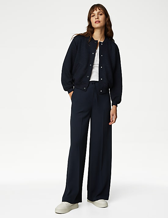 Jersey Quilted Bomber Jacket