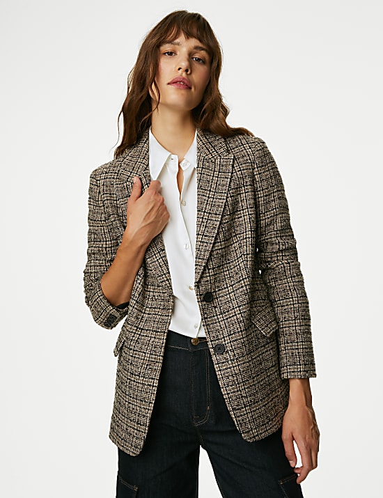 Tweed Relaxed Checked Blazer