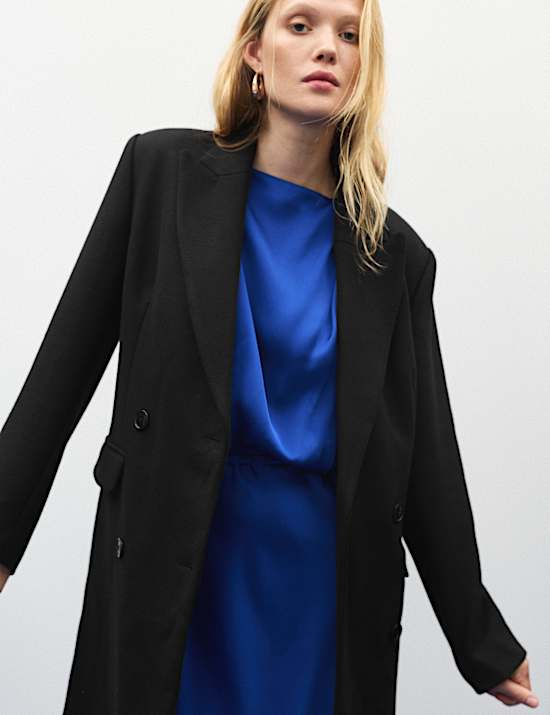 Double Breasted Longline Overcoat