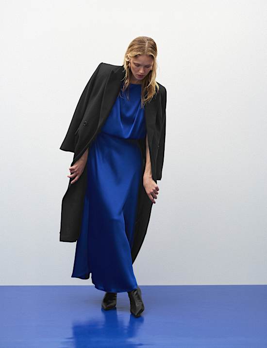 Double Breasted Longline Overcoat