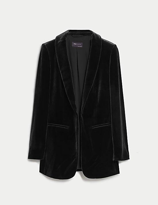 Velvet Relaxed Single Breasted Blazer