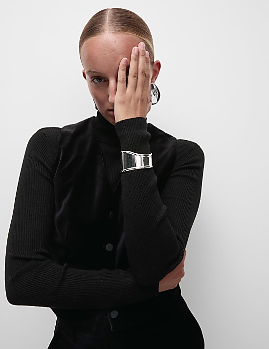 Katoenrijk, getailleerd gilet