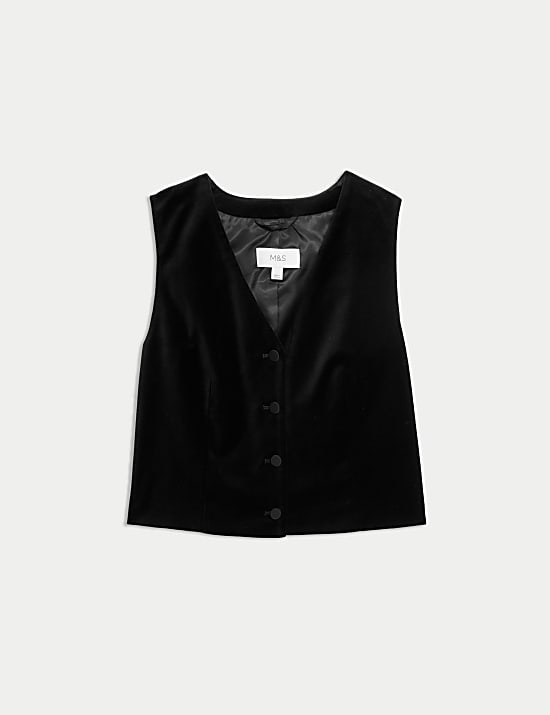 Katoenrijk, getailleerd gilet