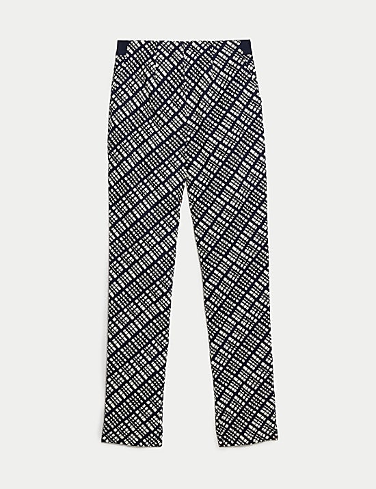 Cotton Rich Slim Fit Ankle Grazer Trousers