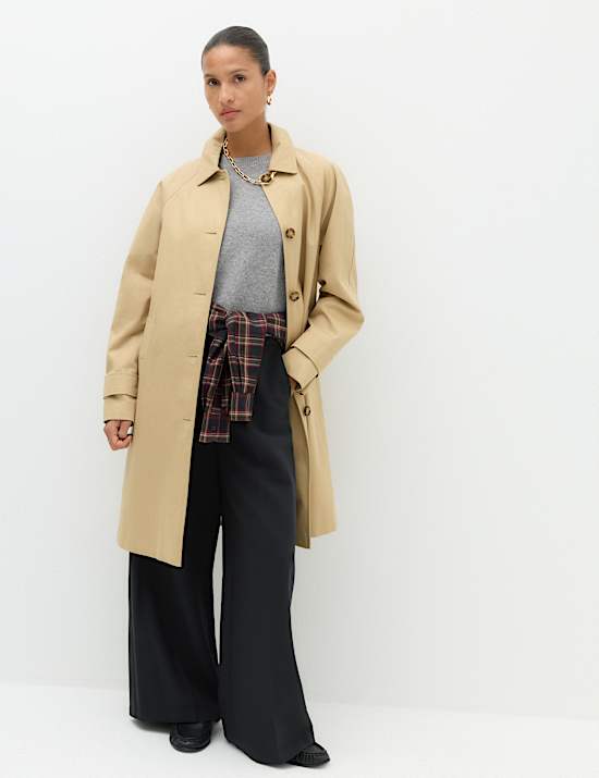Single Pleat Wide Leg Trousers
