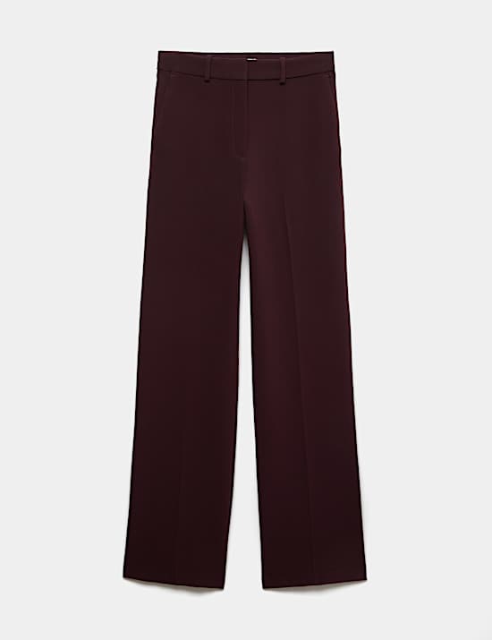 Woven Straight Leg Trousers with Stretch