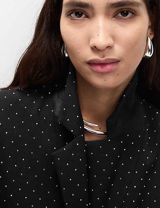 Ontspannen blazer met versiering