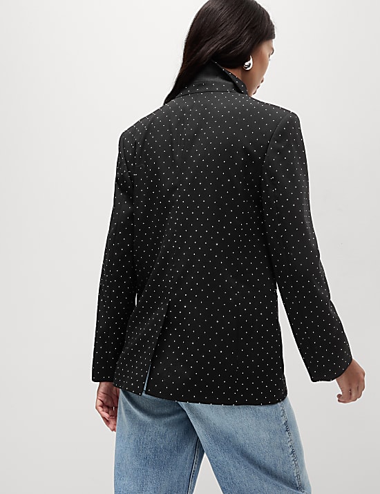 Ontspannen blazer met versiering