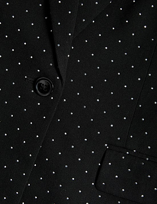 Ontspannen blazer met versiering