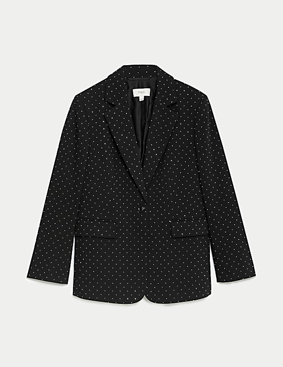 Ontspannen blazer met versiering