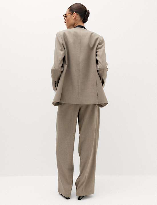 Collarless Relaxed Blazer