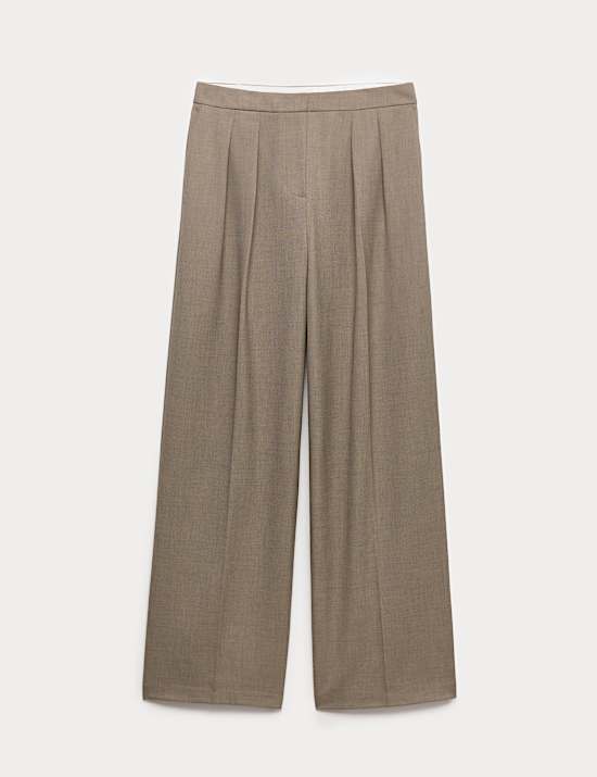 Pleated Wide Leg Trousers