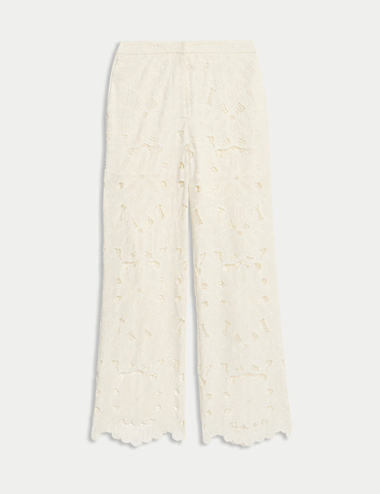 Lace Wide Leg Trousers