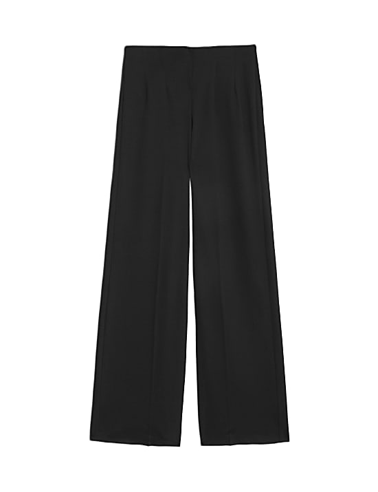 Jersey Wide Leg Trousers with Stretch