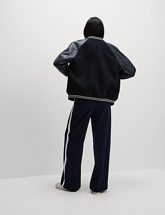 Side Stripe Wide Leg Trousers